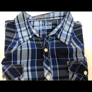 Reclaim button up long sleeve athletic fit XXL